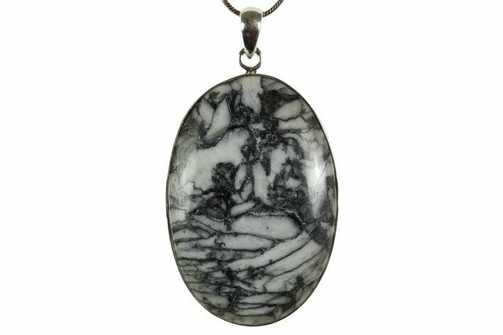 Polished Pinolite Pendant (Necklace) - Sterling Silver #369861